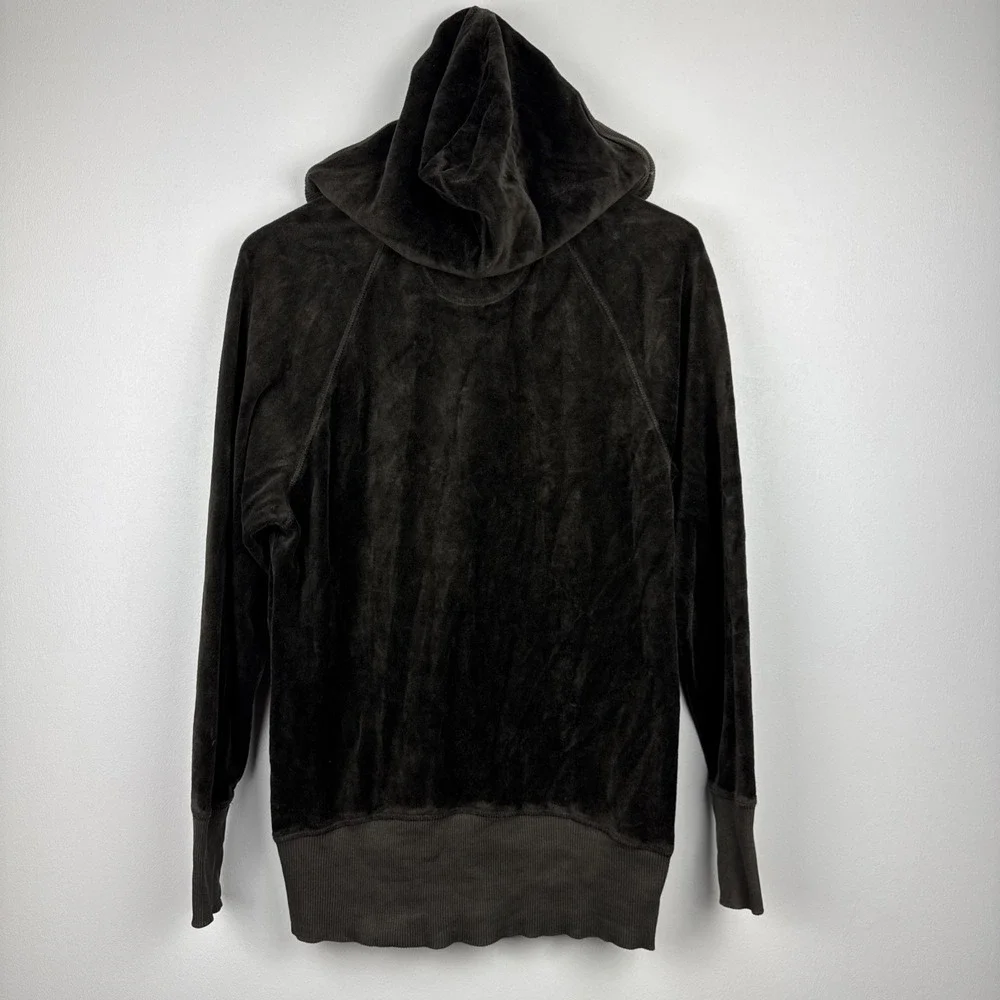 Vintage Juicy Couture Track Jacket Women's Medium Brown Hood Fullzip‎ USA Y2K